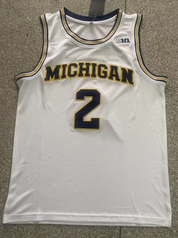Michigan No. 2 Jordan Poole white jersey