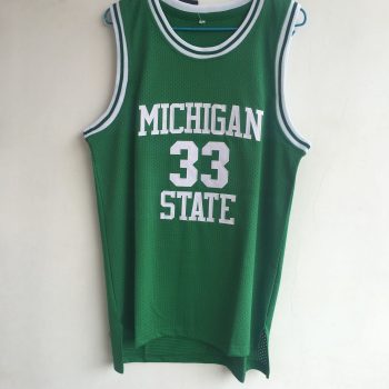 Michigan State Magic Johnson # 33 green embroidered college jersey