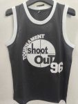 Movie 96 Black embroidered mesh jersey