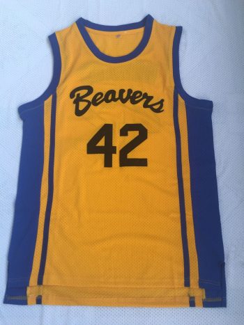 Movie number 42 yellow embroidered jersey