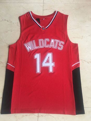 Movie version 14 vintage red mesh basketball uniform