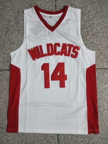 Movie version 14 white retro mesh basketball uniform
