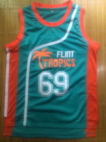 Movie version number 69 DOWNTOWN green mesh embroidered jersey