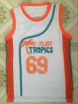 Movie version of No. 69 DOWNTOWN white mesh embroidered jersey