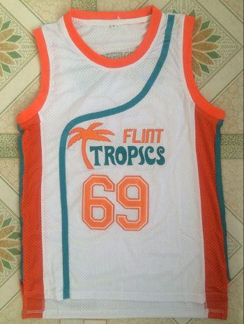 Movie version of No. 69 DOWNTOWN white mesh embroidered jersey