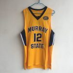 Murray State University Jia Morant No. 12 yellow embroidered jersey