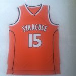 NCAA Anthony College Edition # 15 orange embroidered basketball uniform