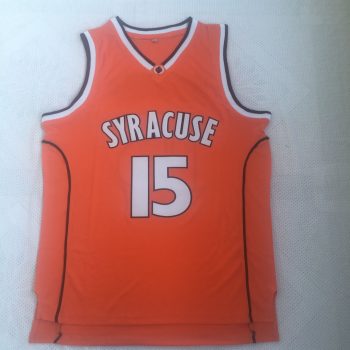 NCAA Anthony College Edition # 15 orange embroidered basketball uniform