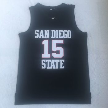 NCAA College Edition No. 15 Kawhi Leonard black embroidered jersey