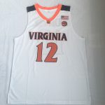 NCAA College No. 12 Hunter white embroidered jersey