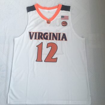 NCAA College No. 12 Hunter white embroidered jersey