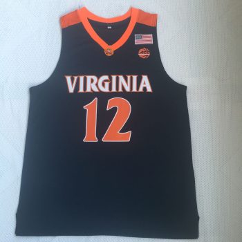 NCAA College No. 12 dark blue Hunter embroidered jersey