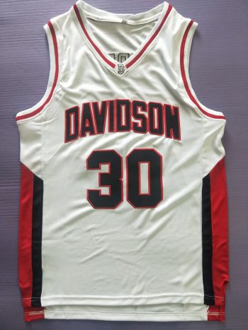 NCAA Curry University No. 30 white embroidered jersey