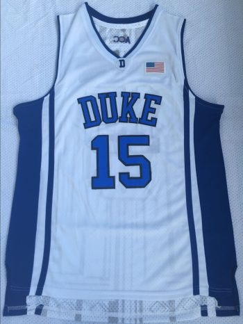 NCAA Duke 15 Jahlil Okafor white embroidered jersey