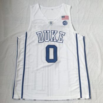 NCAA Duke Tatum No. 0 white jersey
