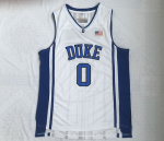 NCAA Duke University No. 0 Tatum white jersey