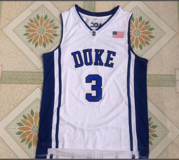 NCAA Duke University No. 3 Grayson Allen white embroidered jersey