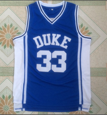 NCAA Duke University No. 33 Hill blue embroidered basketball jersey