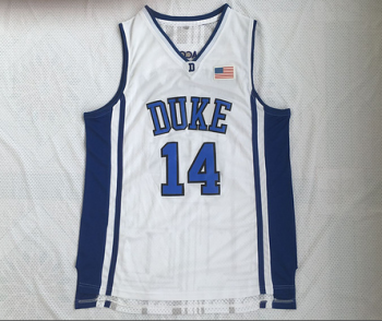 NCAA Duke University number 14 Ingram white jersey