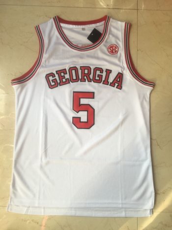 NCAA Edwards # 5 white jersey
