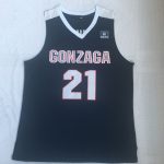 NCAA Gonzaga University No. 21 dark blue embroidered jersey