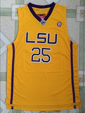 NCAA LSU # 25 Ben Simmons yellow jersey