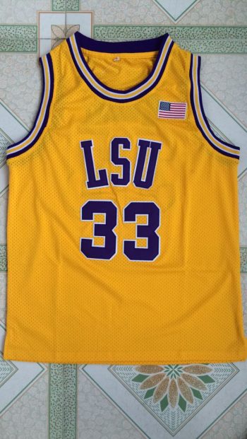 NCAA LSU 33# O 'Neal yellow mesh double embroidered jersey