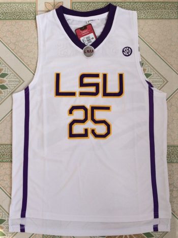 NCAA LSU No. 25 Ben Simmons white jersey