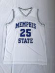 NCAA Memphis State University Hardaway No. 25 white jersey