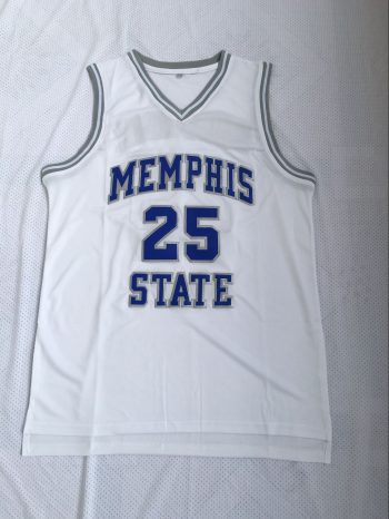 NCAA Memphis State University Hardaway No. 25 white jersey