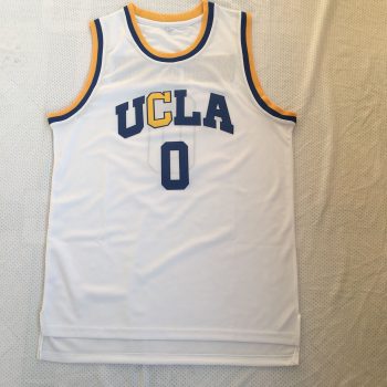 NCAA UCLA Westbrook No. 0 white basketball jersey