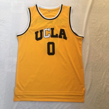 NCAA UCLA Westbrook No. 0 yellow basketball jersey