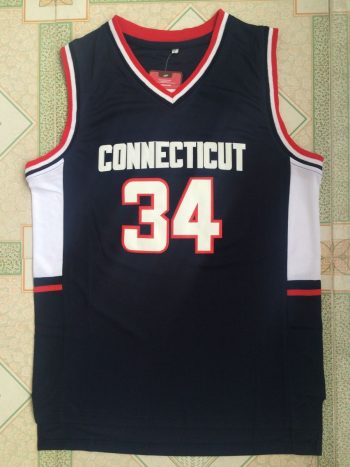 NCAA UConn Edition No. 34 Ray Allen dark blue new fabric embroidered jersey