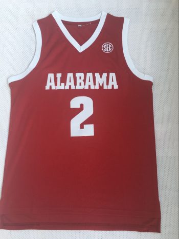 NCAA University of Alabama No. 2 red Collin Sexton embroidered jersey