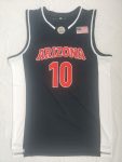 NCAA University of Arizona Grizzlies No. 10 Mike Bibby blue basketball jersey