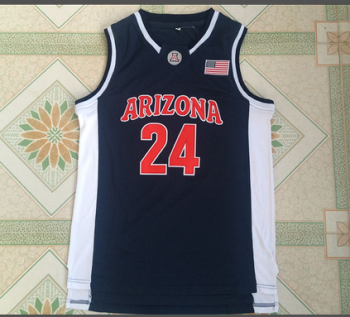 NCAA University of Arizona No. 24 Andre Iguodala blue basketball jersey