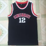NCAA University of Cincinnati No. 12 Oscar Robertson black embroidered college jersey