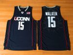 NCAA University of Connecticut No. 15 Kemba Walker jersey in dark blue fabric