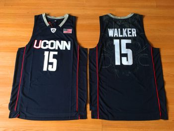 NCAA University of Connecticut No. 15 Kemba Walker jersey in dark blue fabric