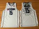 NCAA University of Connecticut No. 15 Kemba Walker white new fabric jersey