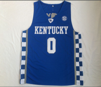 NCAA University of Kentucky No. 0 Daron Fox blue jersey