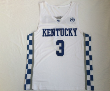 NCAA University of Kentucky No. 3 Bam Adebayo white jersey