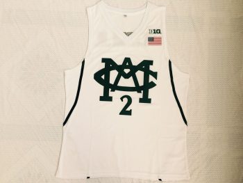 NCAA University of Michigan No. 2 white embroidered jersey