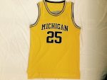 NCAA University of Michigan No. 25 Juwan. Howard yellow jersey
