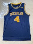 NCAA University of Michigan No. 4 Chris Webber dark blue jersey