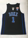 NCAA Zion Williamson No. 1 black embroidered jersey