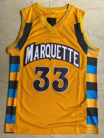 NCAA college edition Butler # 33 yellow college jersey