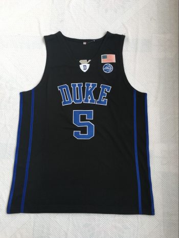 Ncaa No. 5 R.J. Barrett black embroidered jersey