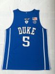 Ncaa No. 5 R.J. Barrett blue embroidered jersey