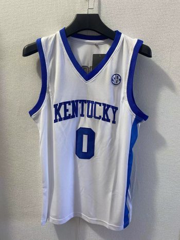 No. 0 Robert Dillingham University of Kentucky white embroidered jersey